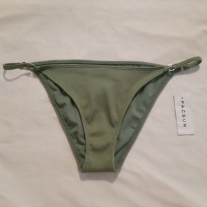 PacSun Olive Green Bikini Bottom, Size- Large